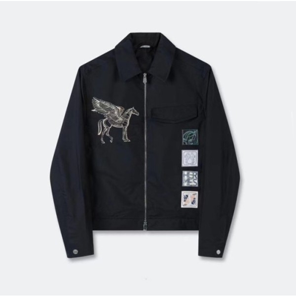 ✨에르메스 남성 블랙 자켓 -  Hermes Mens Black Jackets - he400x