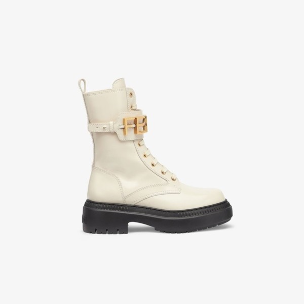 ✨펜디 여성 그래피 가죽 바이커 부츠【매장-230만원대】 - Fendi Womens White Boots - fe533x