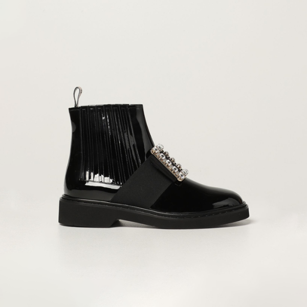 ✨로저비비에 여성 첼시 비브 페이던트 버클 부츠 RVW54825210 【매장-200만원대】 - Roger Vivier Womens Black Boots - vi17x