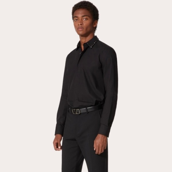 ✨발렌티노 남성 스터시 블랙 셔츠 - Valentino Mens Black Shirts - va326x