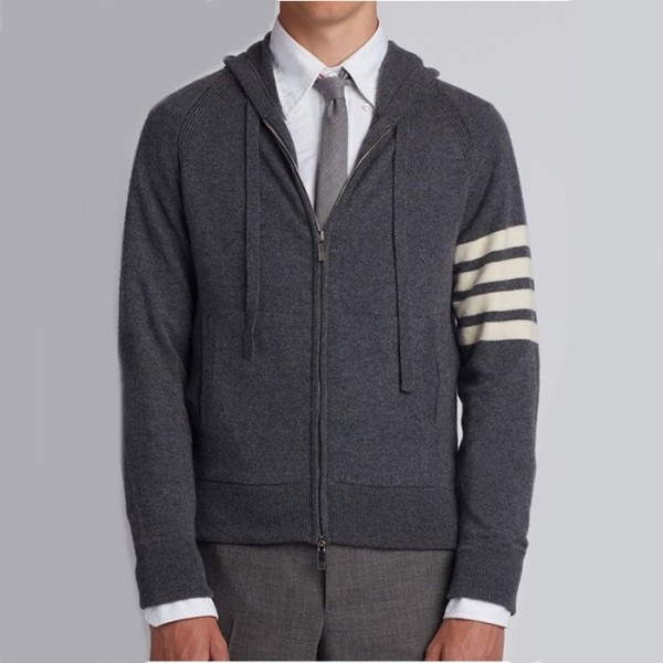 ✨톰브라운 남성 캐쥬얼 그레이 후드티 - Thom Browne Mens Gray Hoodie - th105x