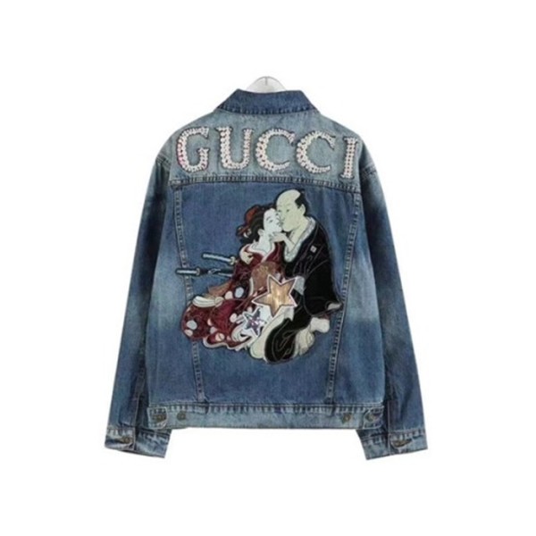 ✨구찌 남성 캐쥬얼 블루 데님 자켓 - Gucci Mens Blue Jackets - gu1093x