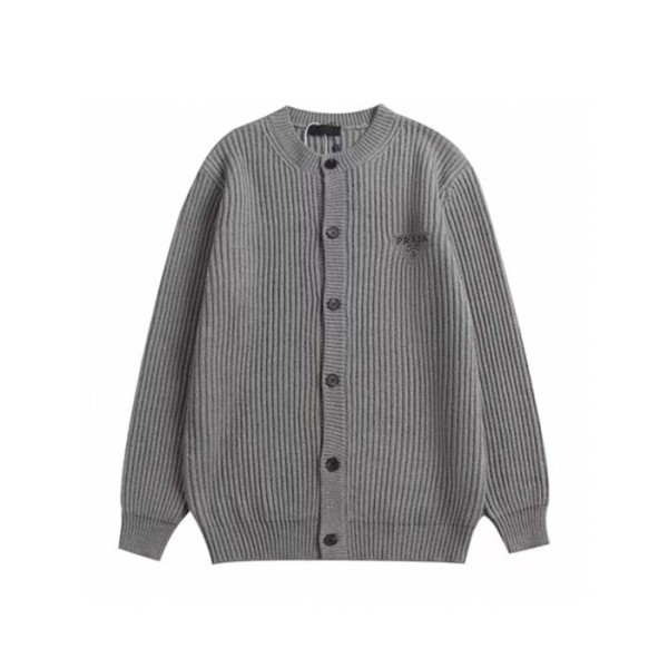 ✨프라다 남성 그레이 브이넥 가디건 - Prada Mens Gray Cardigan - pr779x