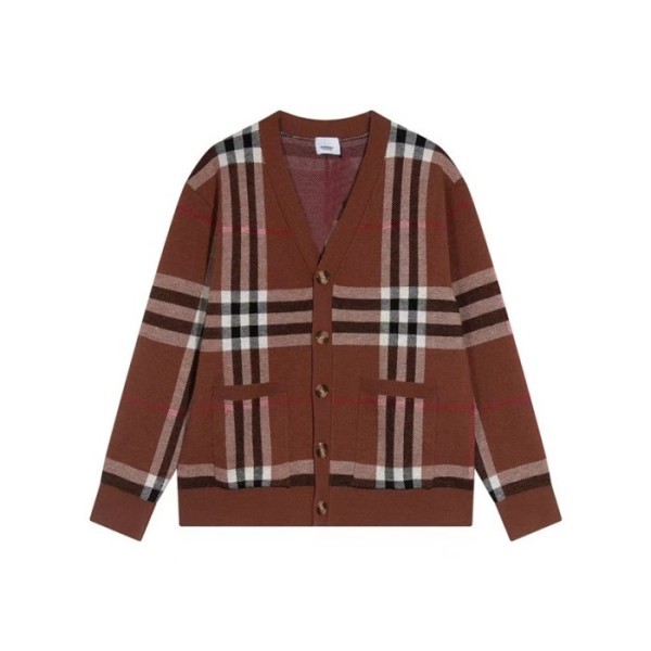 ✨버버리 남성 브라운 브이넥 가디건 - Burberry Mens Brown Cardigan - bu329x