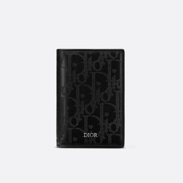 ✨디올 남성 블랙 반지갑 - Dior Mens Black Half Wallets - di807x