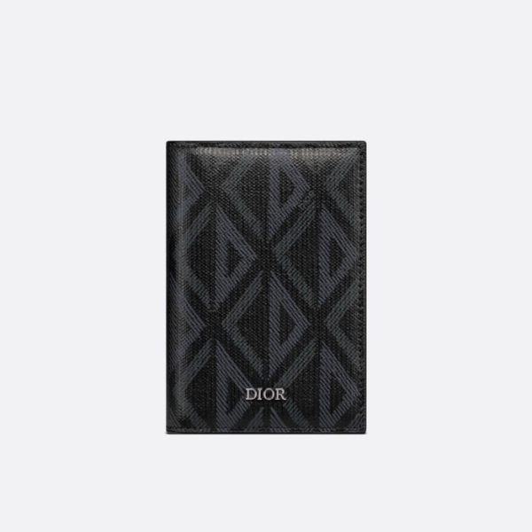 ✨디올 남성 블랙 반지갑 - Dior Mens Black Half Wallets - di811x