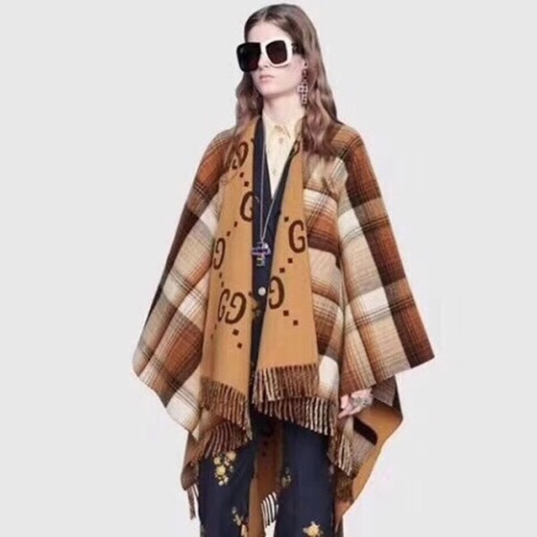 ✨구찌 여성 카멜 양면 판쵸 - Gucci Womens Camel Pancho - gu1084x