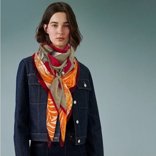 ✨에르메스 여성 오렌지 스카프 - Hermes Womens Orange Scarf - he504x
