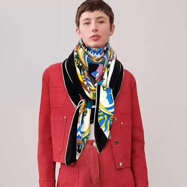 ✨에르메스 여성 블랙 스카프 - Hermes Womens Black Scarf - he508x