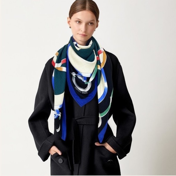 ✨에르메스 여성 블루 스카프 - Hermes Womens Blue Scarf - he514x