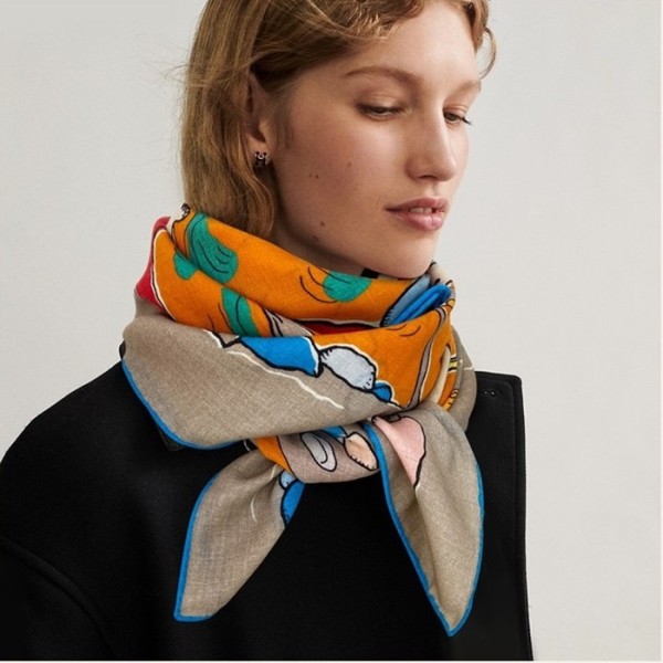 ✨에르메스 여성 오렌지 스카프 - Hermes Womens Orange Scarf - he519x