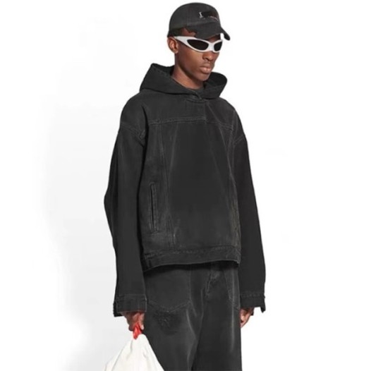 ❤발렌시아가 남성 블랙 후드티 - Balenciaga Mens Black Hoodie - ba808x