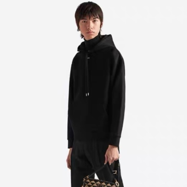 ✨프라다 남성 캐쥬얼 블랙 후드티 - Prada Mens Black Hoodie - pr790x