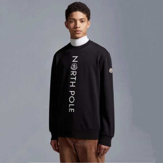 ❤몽클레어 남성 블랙 크루넥 긴팔티 - Moncler Mens Black Tshirts - mo214x