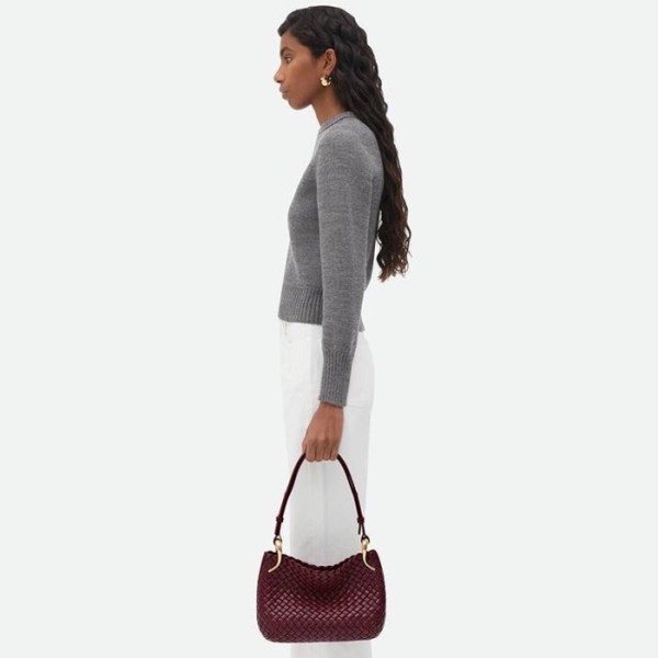 ✨보테가베네타 여성 버건디 클릭커 포리지 - Bottega Veneta Womens Burgundy Clicker Bag - bv219x