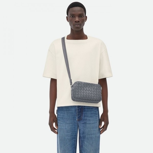 ✨보테가베네타 남성 그레이 카메라백 - Bottega Veneta Mens Gray Camera Bag - bv252x