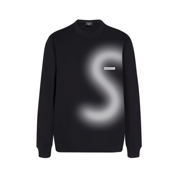 ✨발렌시아가 남성 블랙 맨투맨 - Balenciaga Mens Black Tshirts - ba818x