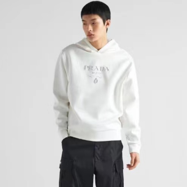 ✨프라다 남성 캐쥬얼 화이트 후드티 - Prada Mens White Hoodie - pr815x