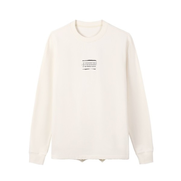 ✨메종 마르지엘라 남성 아이보리 맨투맨 - Maison Margiela Mens Ivory Tshirts - mai237x