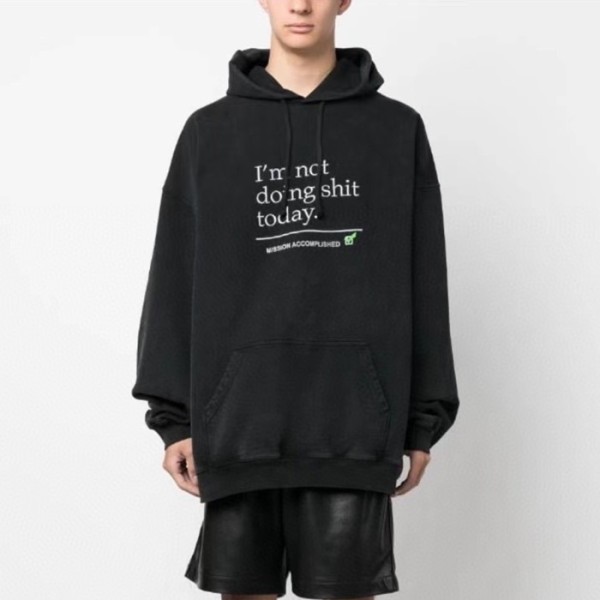 ✨베트멍 남성 그레이 후드티 - Vetements Mens Gray Hoodie - ve372x