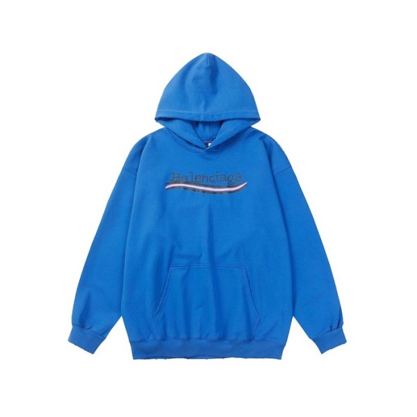 ✨발렌시아가 남/녀 블루 후드티 - Balenciaga Unisex Blue Hoodie - ba846x