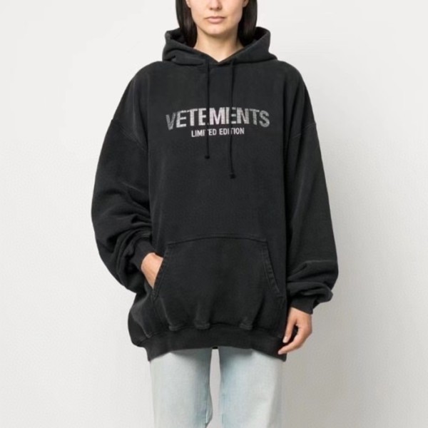✨베트멍 여성 블랙 후드티 - Vetements Womens Black Hoodie - ve375x