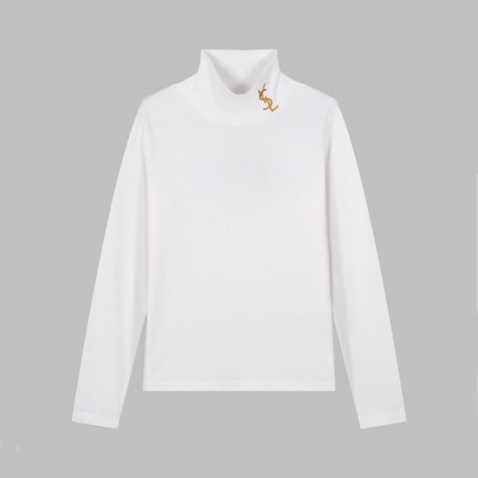 ❤입생로랑 남성 화이트 터틀넥 긴팔티 - Saint laurent Mens White Tshirts - ysl434x