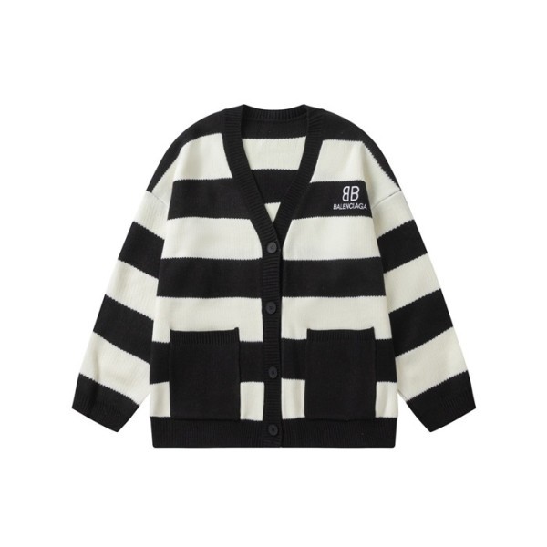 ✨발렌시아가 남성 블랙 브이넥 가디건 - Balenciaga Mens Black Cardigan - ba855x