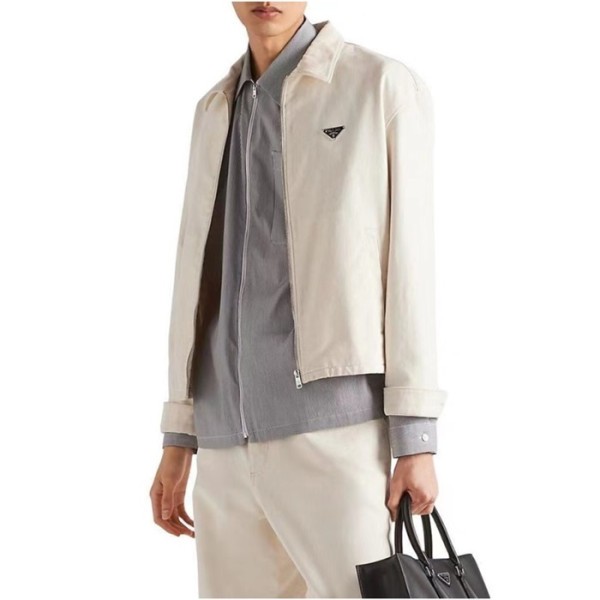 ✨프라다 남성 화이트 데님 자켓 - Prada Mens White Jackets - pr845x