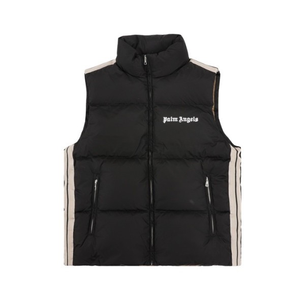 ✨팜 엔젤스 남성 다운 베스트 - Palm Angels Mens Black Down Vest - pam414x