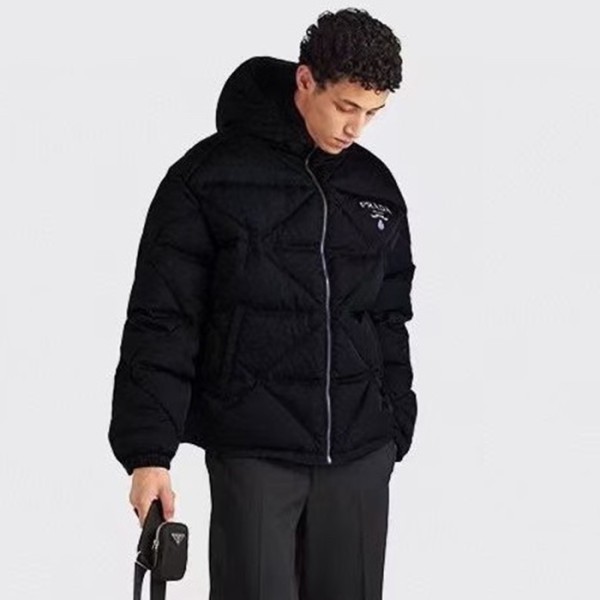 ✨프라다 남성 블랙 다운 패딩 - Prada Mens Black Down Padding - pr859x