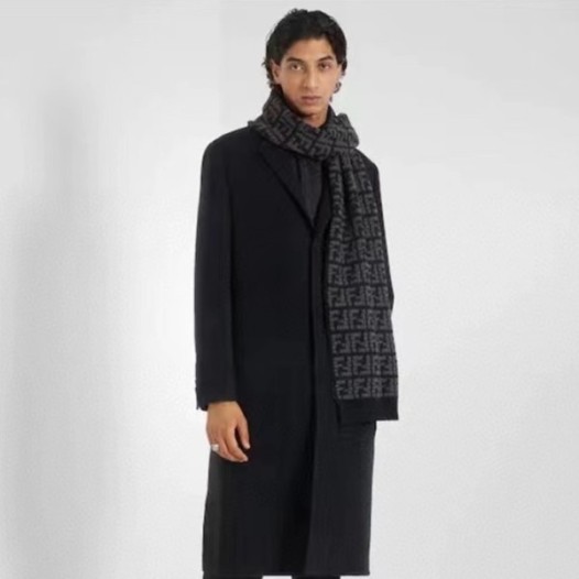 ❤펜디 남성 블랙 머플러 - Fendi Mens Black Muffler - fe549x