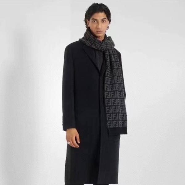 ✨펜디 남성 블랙 머플러 - Fendi Mens Black Muffler - fe549x