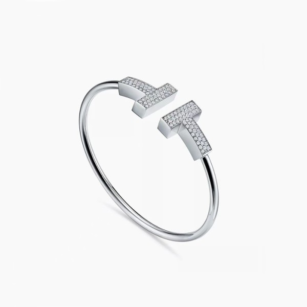 ✨티파니 여성 화이트 골드 팔찌 - Tiffany Womens White Gold Bangle- acc387x