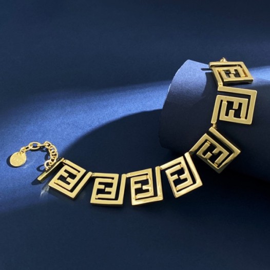 ❤펜디 여성 골드 팔찌 - Fendi Womens Gold Bangle - acc542x