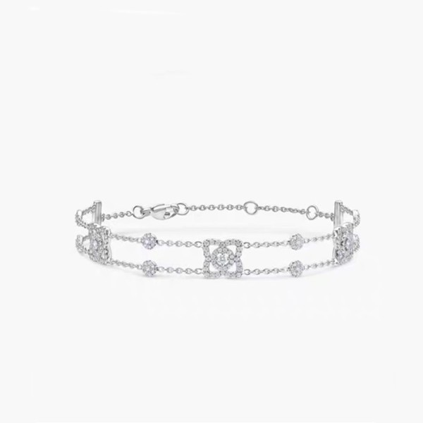 ✨드비어스 여성 화이트 골드 팔찌 - De Beers Womens White Gold Bangle - acc553x