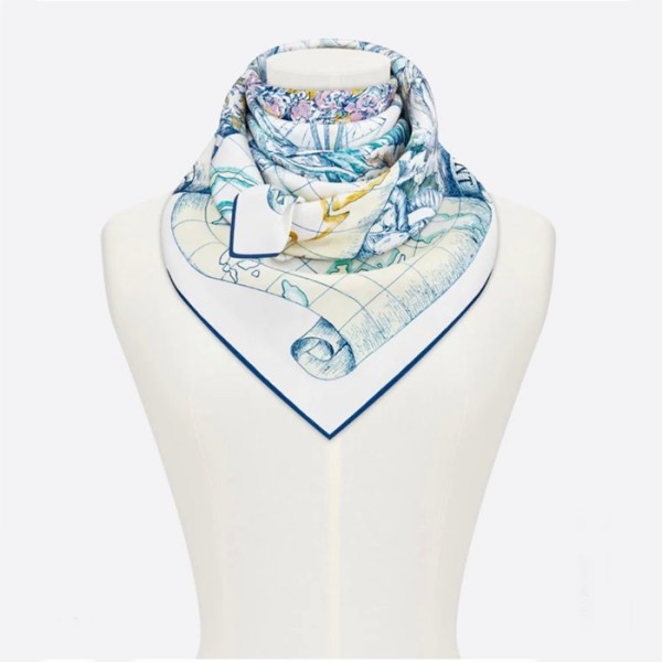 ✨디올 여성 블루 스카프 - Dior Womens Blue Scarf - di869x