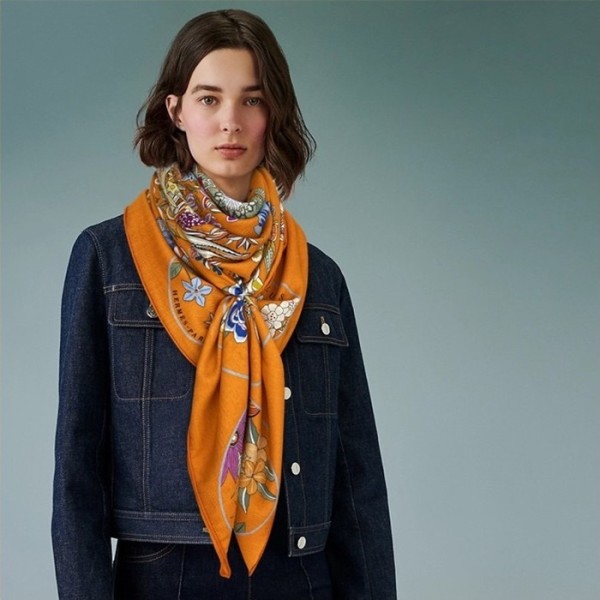 ✨에르메스 여성 오렌지 스카프 - Hermes Womens Orange Scarf - he531x