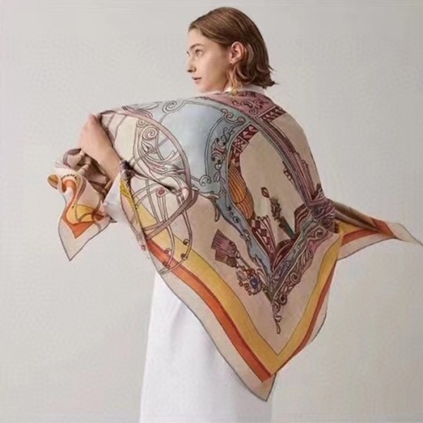 ✨에르메스 여성 베이지 스카프 - Hermes Womens Beige Scarf - he539x