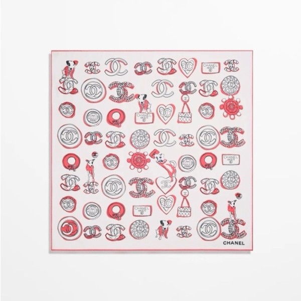 ✨샤넬 여성 레드 스카프 - Chanel Womens Red Scarf - ch692x