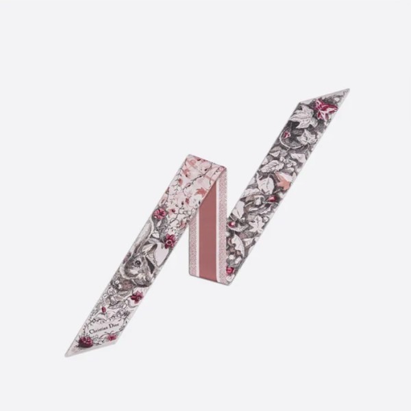 ✨디올 여성 핑크 실크 트윌 미차 스카프 - Dior Womens Pink Scarf - di874x