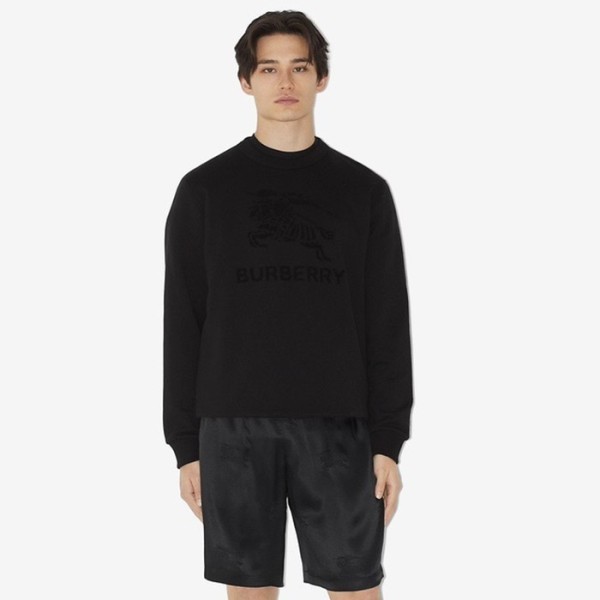 ✨버버리 남성 블랙 크루넥 맨투맨 - Burberry Mens Black Tshirts - bu359x