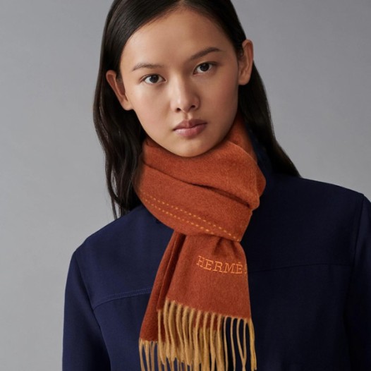 ❤에르메스 여성 오렌지 머플러 - Hermes Womens Orange Muffler - he549x