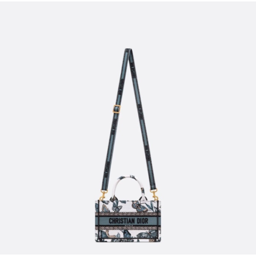 ❤디올 여성 블루 미니 북토트 - Dior Womens Blue Mini Book Tote - di889x