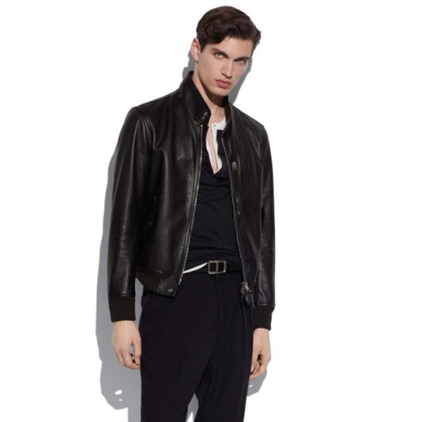 ✨톰포드 남성 블랙 가죽 자켓 - Tom Ford Mens Black Jackets - tof71x