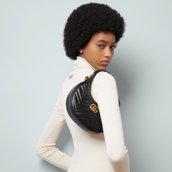 ✨구찌 여성 블랙 마몬트 호보 - Gucci Womens Black Marmont Hobo - gu1156x