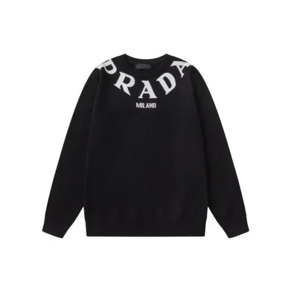 ✨프라다 남성 크루넥 블랙 니트 - Prada Mens Black Knits - pr881x