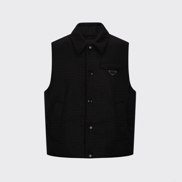 ✨프라다 남성 블랙 다운 베스트 - Prada Mens Black Down Vest - fa13x