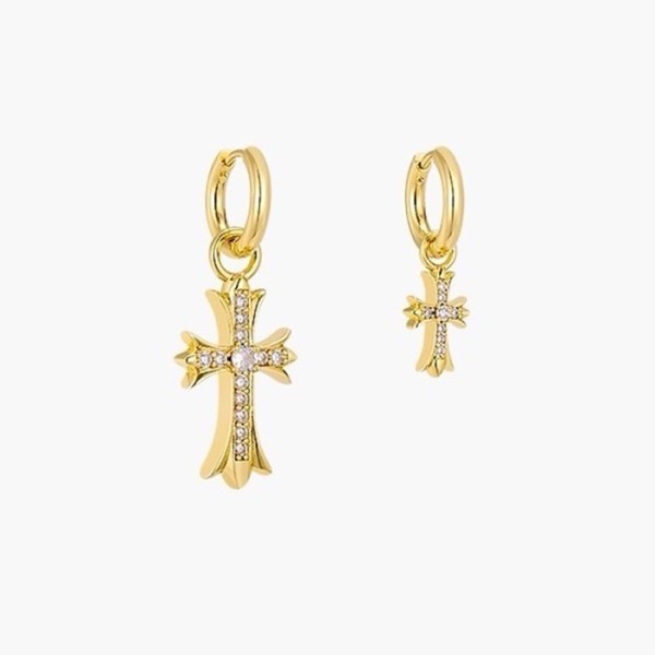✨크롬하츠 여성 골드 귀걸이 - Chrome Hearts Womens Gold Earrings - acc912x