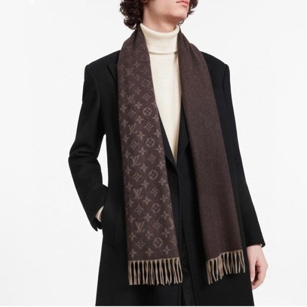 ✨루이비통 남성 브라운 머플러 - Louis vuitton Mens Brown Muffler - acc918x